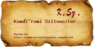 Komáromi Szilveszter névjegykártya